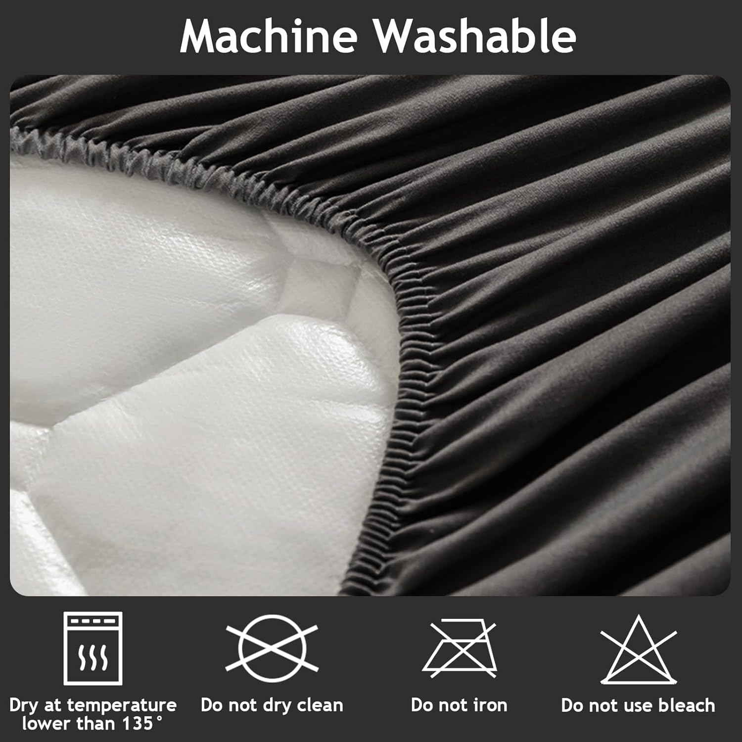 Skiennix Waterproof Twin Mattress Protector - Lab Tested Leakproof, Oeko-TEX Certified, Breathable & Noiseless | 18" Deep Pocket, Machine Washable (Black)