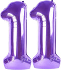 Purple Number 11 Balloon - 40 Inch 11th Birthday Decoration for Girls & Boys Party Supplies