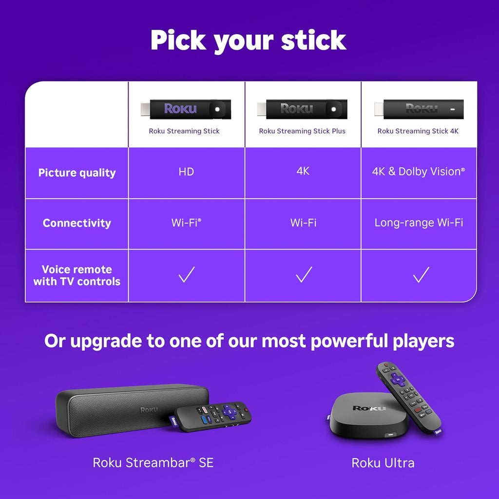 Roku Streaming Stick HD - HD Streaming Device with Voice Remote | Access Free & Live TV