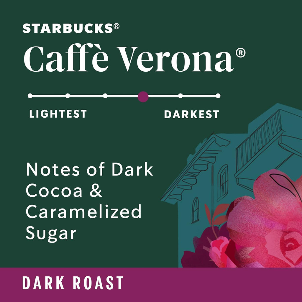 Starbucks K-Cup Coffee Pods - Dark Roast Caffè Verona for Hot or Iced Coffee | 96 Count