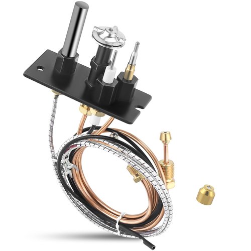 Fetechmate Pilot Assembly for NG LPG Fireplace 10002264 10002265, Propane and Natural Gas Fireplace Pilot Assembly Fit for HH-T, Maj-estic, Verm-ONT, TEM-co, Dutch-west, Mon-Essen Fireplace Stoves