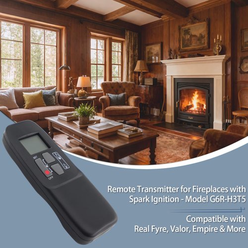 G6R-H3T5 Radio Remote Control - Compatible with RH Peterson/Real Fyre, Valor, Empire, Element 4 Gas Fireplaces for Maxitrol G6R-R3AM Control Module Receiver Replace# R11576 AT-01V-2 4001910 4001038