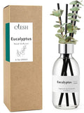 Clesh Eucalyptus Reed Diffuser Set - 6.7 Oz Home Fragrance with Sticks for Elegant Bathroom Decor
