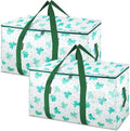 BALEINE Oversized Moving Bags - Heavy-Duty Storage Totes with Reinforced Handles | 2-Pack in Clover