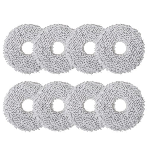 8 PCS Wiping Cloths Replacement Parts for Ecovacs Deebot X2/T20/T20e/T30 OMNI, Wiping Pads Cotton Accessories for Dreame L10s/L10/L20/X40/L40 Ultra Robot Vacuum Cleaner, Reusable Cleaning Pads