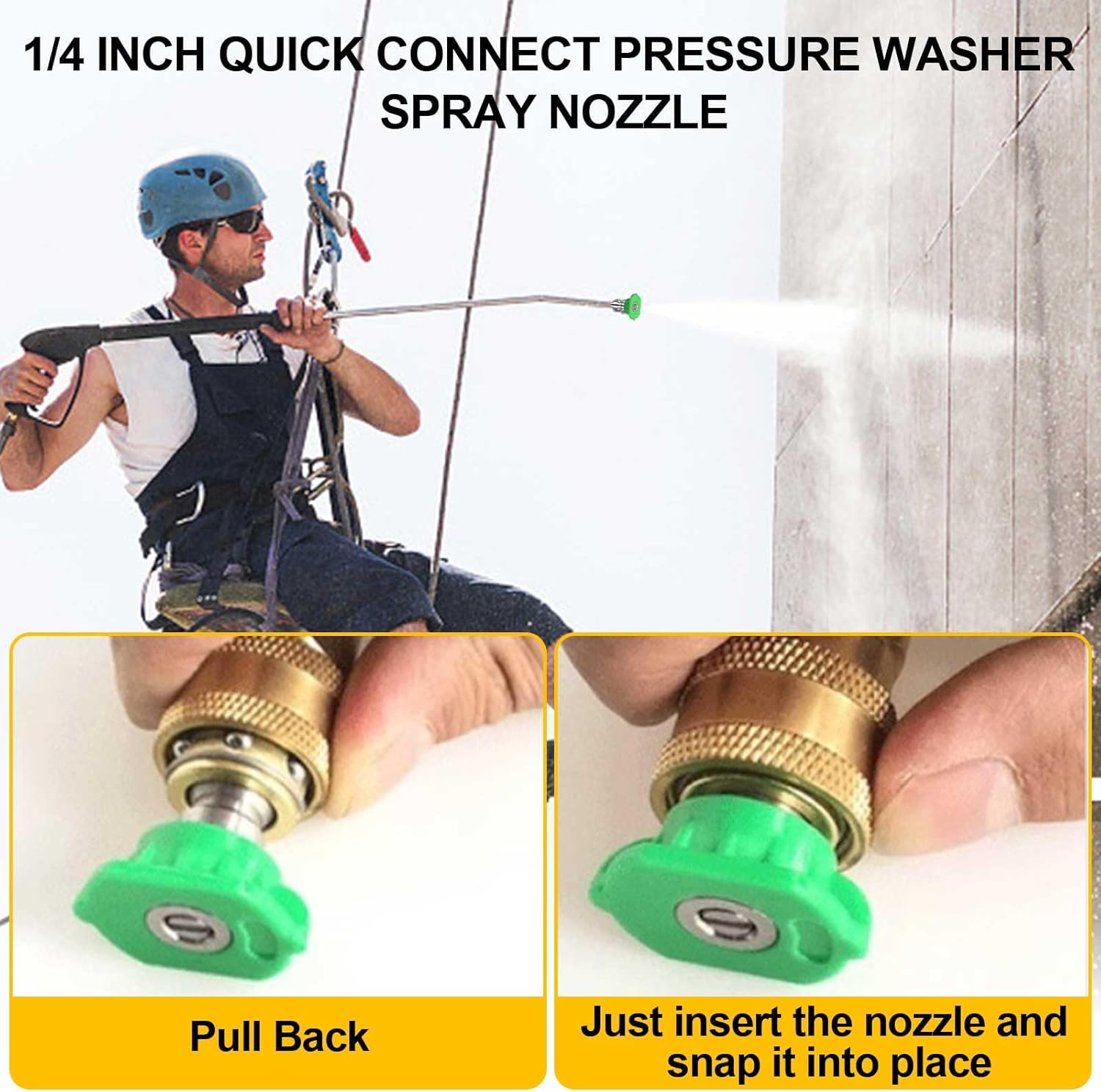 Pressure Washer Tips Universal Pressure Pressure Washer Nozzle Tips Holder Set of 7 Power Washer Nozzle Tips for Car Wash 1/4 Inch Quick Connect Pressure Washer Spray Nozzle