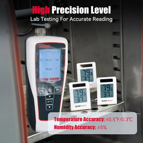 BaldrTherm Digital Thermometer & Hygrometer - Solar-Powered Indoor Temperature & Humidity Monitor | Ideal for Home, Office & Baby Rooms