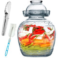 Anjetan 1.5L/2.5L/4.5L Glass Fermenting Jar, Large Capacity Sealed Pickle Jar, (C 4.5L/158oz)