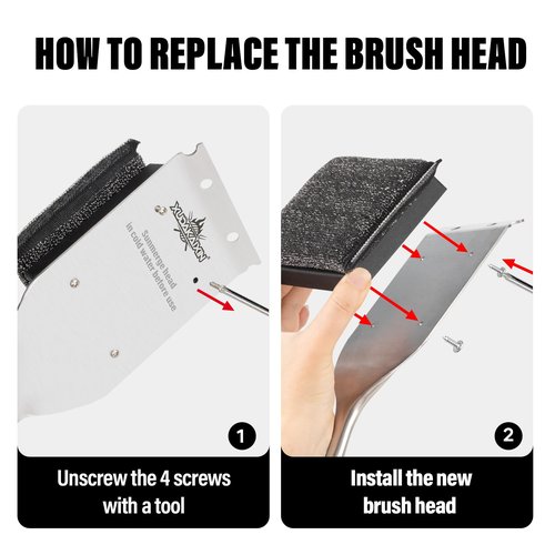 XUDAKAIXIN Grill Brush Bristle Free,Unique Steel Fibers Pad [Safe & Efficient] Perfect for Any Grill/Flat Tops Griddles,Safe Grill Cleaner for Outdoor Grill,Gifts for Men/Dad