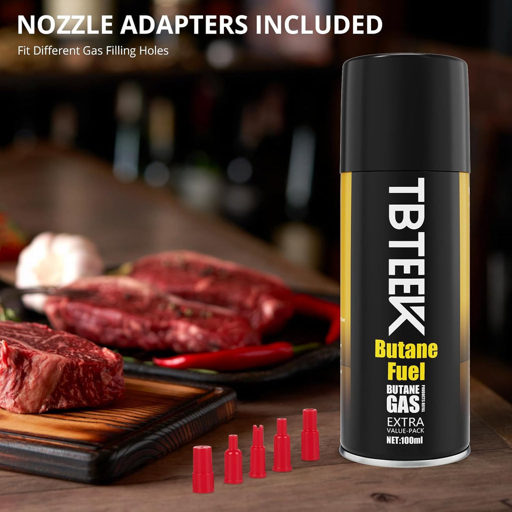 TBTEEK Cooking Torch - Versatile Kitchen Lighter with Butane Fuel for BBQ, Baking & Soldering (1 Can)