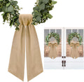 Regine Switzerland Burlap Wreath Sash - Elegant Ribbon Bow for Front Door Decor | 2 Pcs