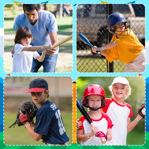 Baseball Valentines Day Classroom Exchange Gifts for Kids,30 Pack Sports Bracelets with Cards for Boy Girl,Valentine Non Candy Treats Party Favors Goodie Bag Stuffers,School Prizes for Toddler Student