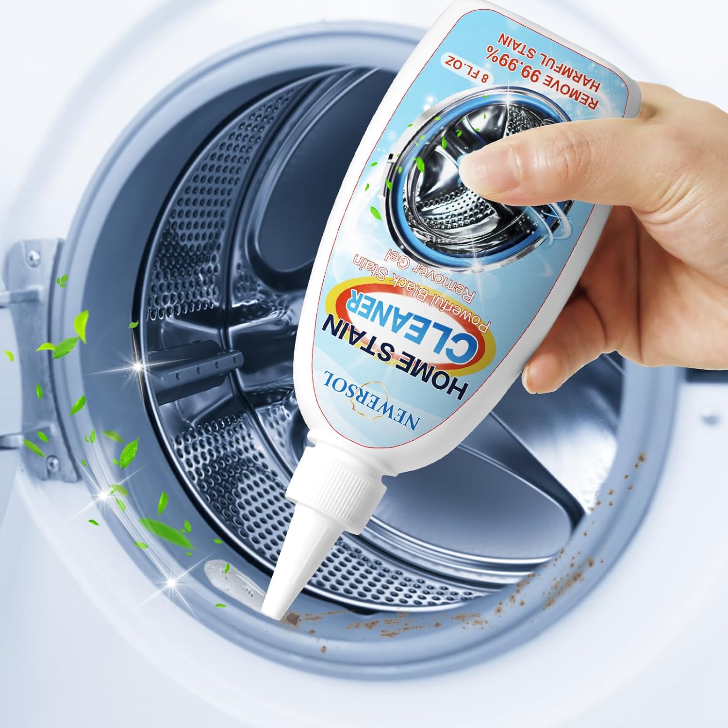 Skiennix Black Stain Remover Gel - Powerful Washing Machine & Grout Cleaner | 8 Fl Oz for Home Use