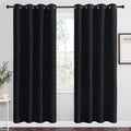 NICETOWN Blackout Curtain Panels - Light Reducing Thermal Insulated Grommet Drapes | Set of 2, 55" x 78", Black