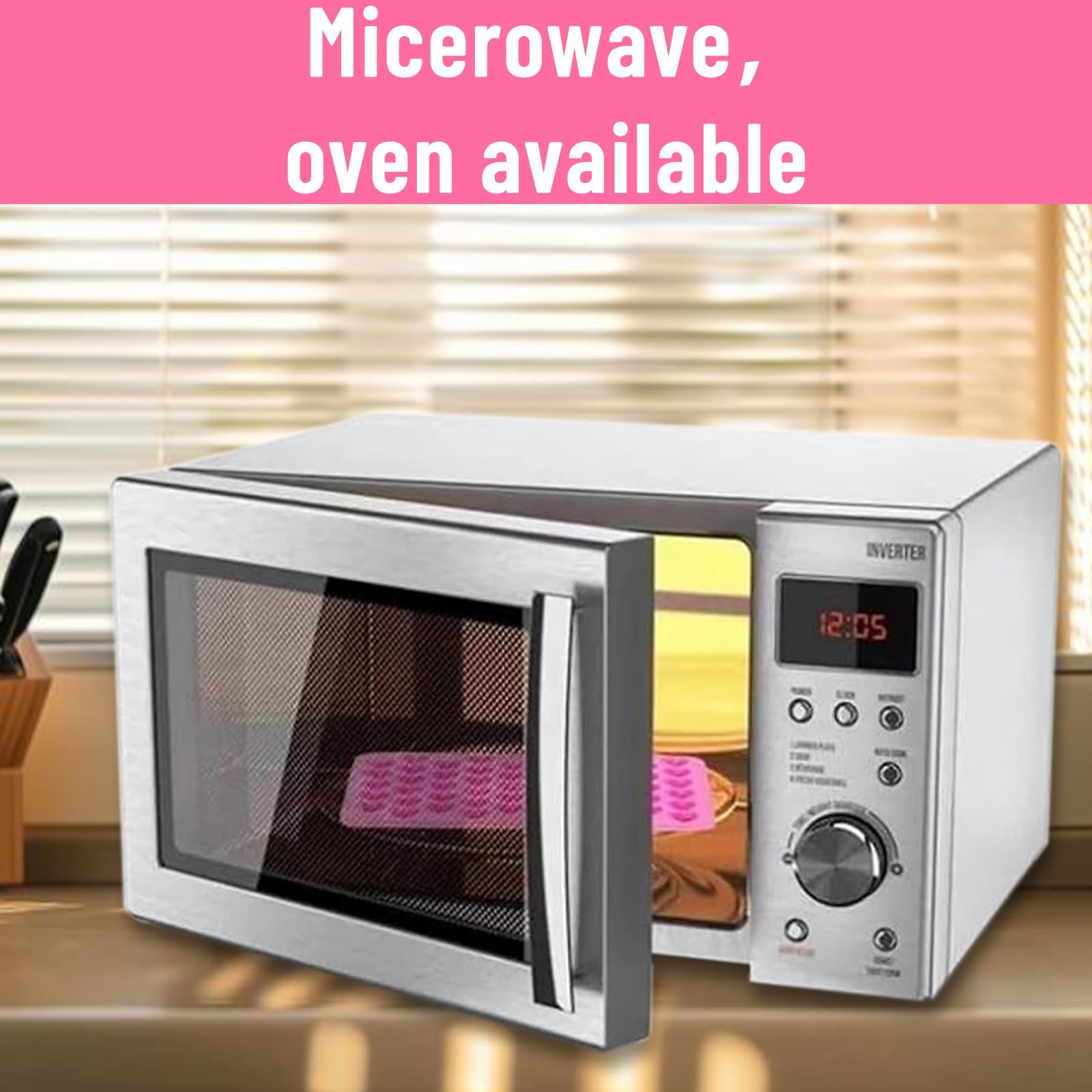 1 Pack Heart Shaped Nonstick Food Grade Silicone Reusable Chocolate Candy Molds for Heart Shaped Candy Ice Cubes Chocolate Jelly Treat Candles