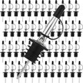 Epakh 120 Pieces Liquor Pour Spout for Bottles Bulk, Stainless Steel Speed Liquor Spout Wine Alcohol Pourers with Siamese Rubber Cap Bar Alcohol Olive Oil Tapered Fits Bottle Mouth 3/4 Inch