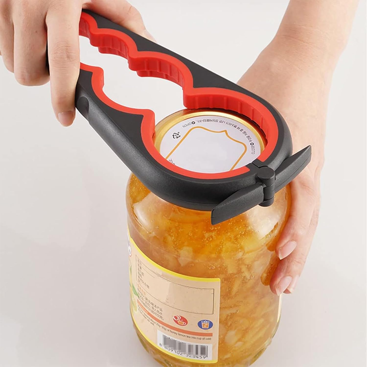 Skiennix Bottle Opener - Ergonomic Jar Opener for Arthritic Hands | Ideal for Seniors & Kids - Black