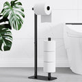 Kitsure Toilet Paper Holder - Rustproof Free Standing Design for 4 Rolls | Non-Slip Stable Base, Black