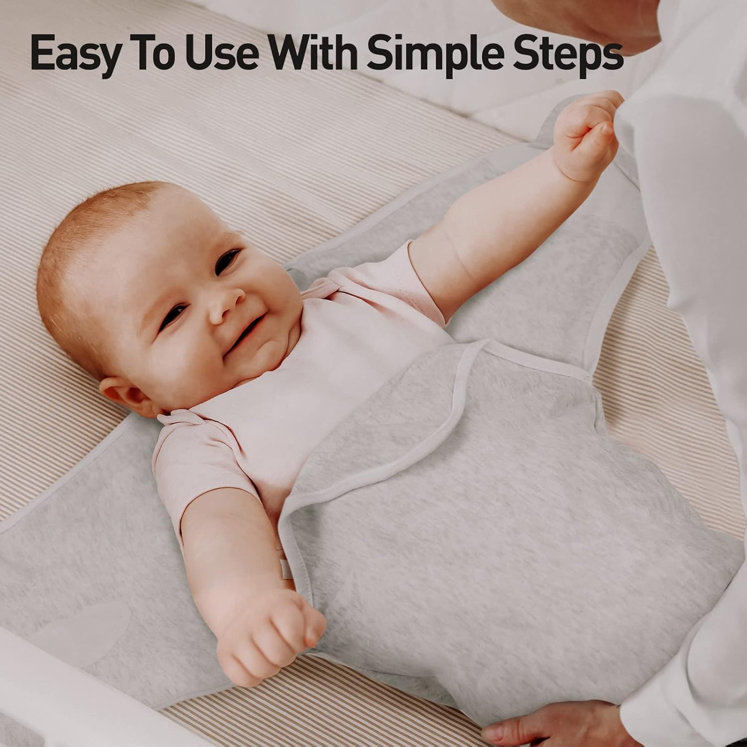 Skiennix Organic Baby Swaddle Sleep Sacks - 2-Pack Adjustable Cotton Wraps for Newborns (0-3 Months)