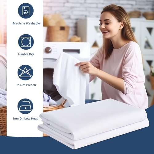 White Pillowcases Queen 4 Pack, 20x30 Pillow Cases with Envelope Closure, Soft Plain Brushed Microfiber Covers Breathable Wrinkle-Resistant