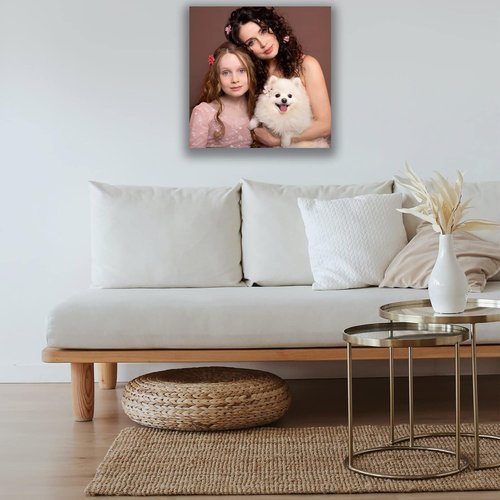 Custom Canvas Prints - Personalized Framed Wall Art for Pet & Family Photos | 8'' W x 8'' H
