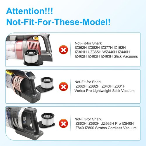 IX141 Filters for Shark IX141, IX140, IZ140 | 2-Pack Replacement Filter Kit with Foam & Felt