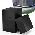GCGOODS Rubber Anti-Vibration Pads, 4" x 4" x 2" Vibration Isolation Mats, 4 PCS Square Non-Slip Rubber Blocks for Central Air Conditioner Outdoor Unit, HVAC, AC Unit, Air Compressor, Black