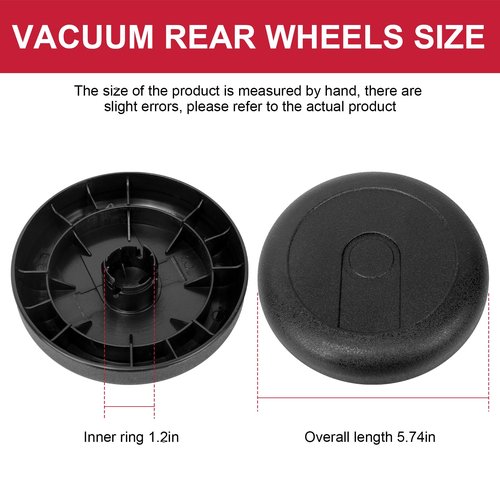 15409-119N Vacuum Rear Wheels for Eureka Mighty Mite 3600 Series Vacuums SC3683, SC3686 and SC3681, Rear Wheels fits Eureka Mighty Mite Parts, 2 Pack