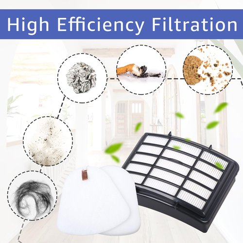 1 HEPA + 4 Foam &Felt Filters For Shark Vacuum Navigator Lift Away Filter Replacement NV350, NV351, NV352, NV355, NV356E, NV360, NV370, UV440, UV540, CU500 Replacement Parts XFF350 and XHF350