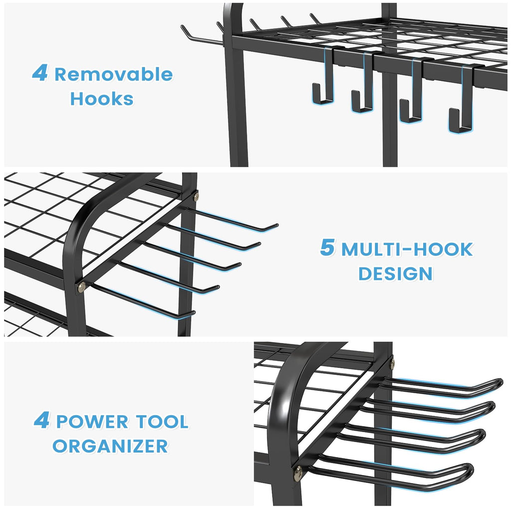 Hadulcet Garden Tool Organizer, Rustic Brown