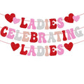 Galentine's Day Decoration Ladies Celebrating Ladies Banner No Boys Allowed Happy Valentine's Day Be My Galentine Decor Girl Lady Women Gal Pals Party Glitter Supplies