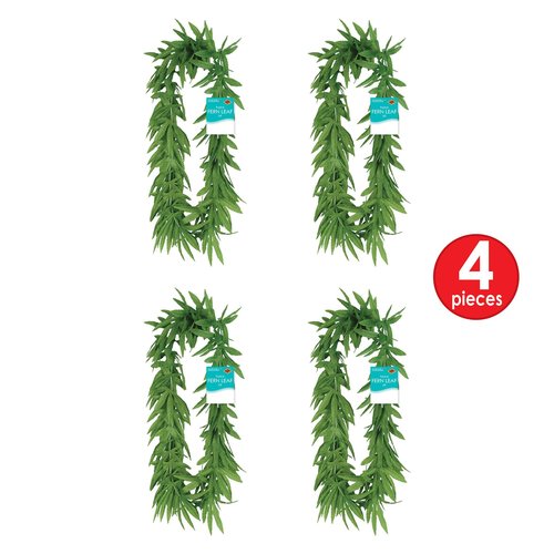 Tropical Fern Leaf Lei Pack of 4