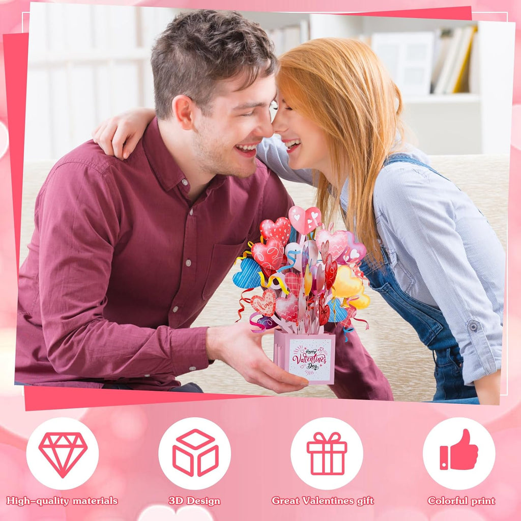 WhatSign Valentine’s Day Pop-Up Cards - Funny Love Cards with Envelope for Him & Her