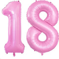 GOER 42-Inch Jumbo Number 18 Balloons - Sweet 18 Birthday Party Decorations in Light Pink