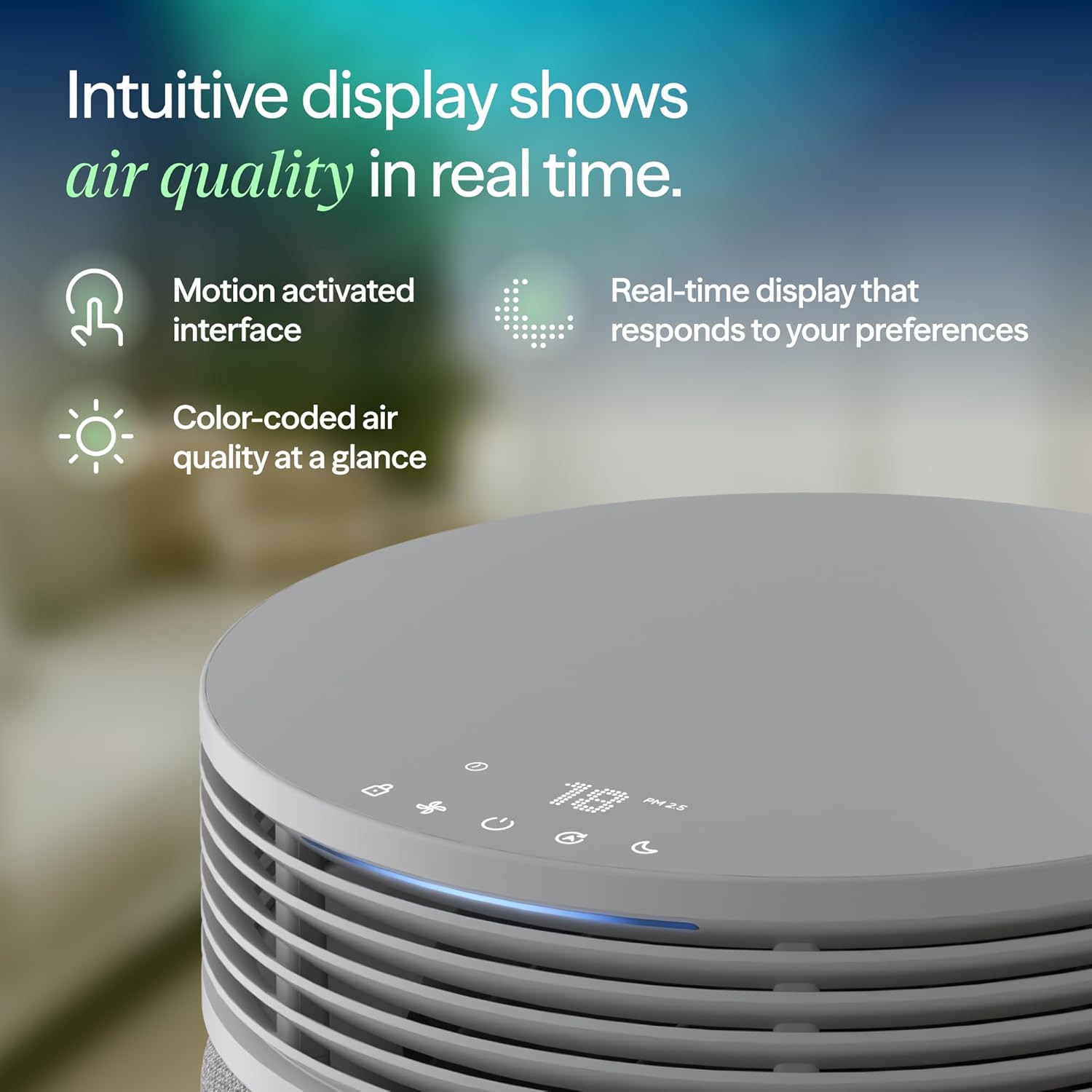Blueair Blue Signature Air Purifier - HEPASilent Filtration for Large Rooms up to 3,385 Sq Ft | Smart WiFi & Quiet Operation