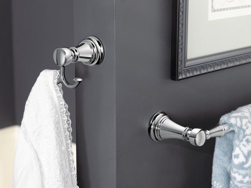 Moen YB8418CH Weymouth 18-Inch Single Towel Bar, Chrome