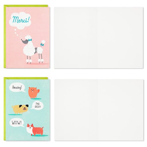 Hallmark Thank You Cards Assortment, Cute Dogs (48 Cards and Envelopes)