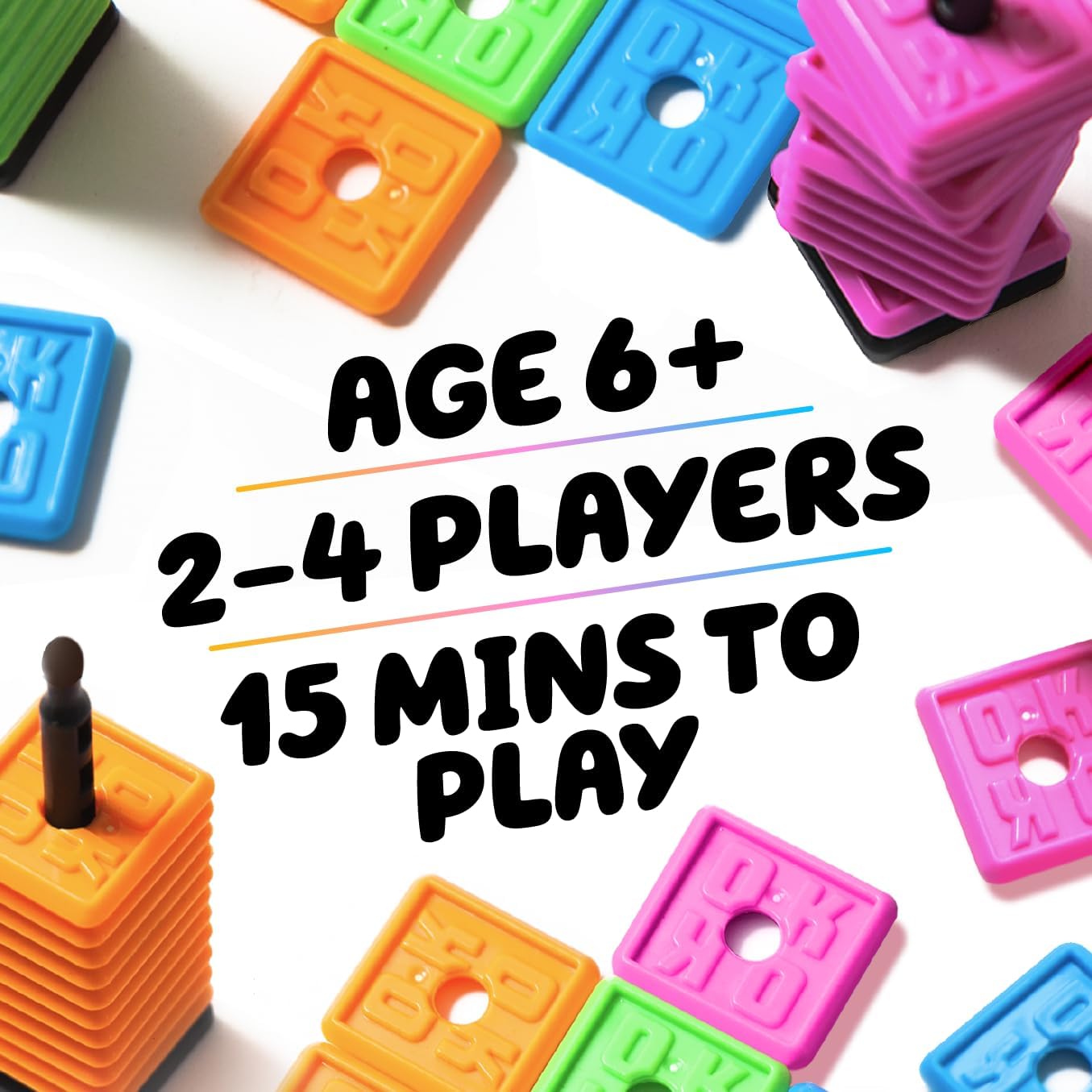 OK Play Ultimate Travel Tile Game - Learn in 10 Seconds | Waterproof & Indestructible Fun for All Ages