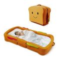 liftoza Toddler Travel Bed Sandwich Style - Portable Toddlers Floor Beds, Foldable Soft Foam Travel Crib for Baby and Kid, Washable Cover Toddler Cot with Safety Rail for Travel, Home/Travel Sleep