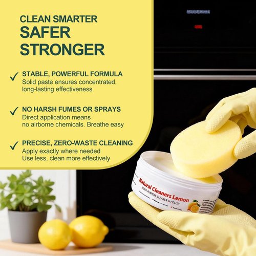 FAVIRZCE All Purpose Cleaner and Polish Paste - Glass Oven & Stove Top Cleaner for Kitchen Burnt Pans Cooktops Sinks Tile & White Shoes - Natural Multi Surface Grease Marker & Hard Water Stain