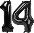 Skiennix 40-Inch Black Number 14 Balloon - Large Foil Birthday Decoration for Weddings & Engagements