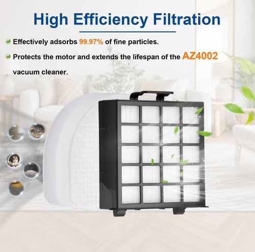 AZ4002 Replacement filter for Shark Detect Pro Vacuum AZ4000 AZ4002 AZ4000C, 2 HEPA Filter, 4 Foam & Felt Filters, 4 Odor Neutralizer Cartridge