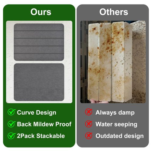 Stone Drying Mat for Kitchen Counter,2 Pack 16''x12'' Quick Dish Drying Stone Mat Kitchen,Double-sided Diatomaceous Earth Stone Drying Mat,No Moisture Residue, Stone Dish Drying Mat (Vertical Stripes)