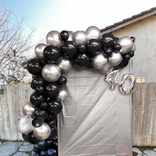 65 Pieces Matte Black Balloons - 12 Inch Latex Party Balloons for Birthdays, Graduations & Halloween