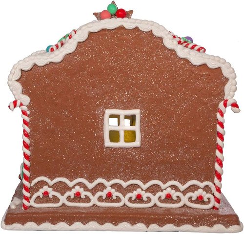 Kurt S. Adler 12.5-Inch Light-Up Nativity Gingerbread House - Battery Operated Holiday Decor