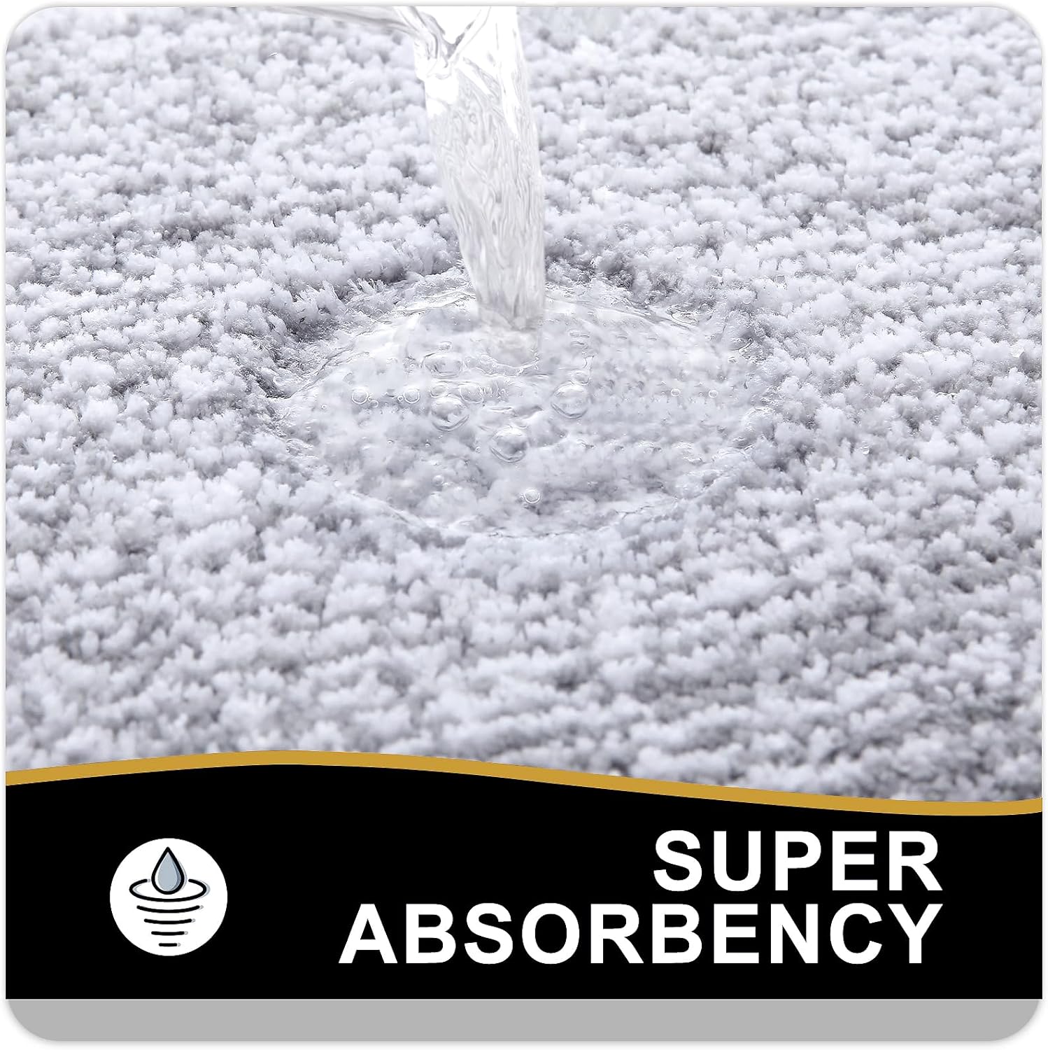 OLANLY Bathroom Rugs - Extra Soft Microfiber Bath Mat | Non-Slip, Quick Dry, 30x20, Grey