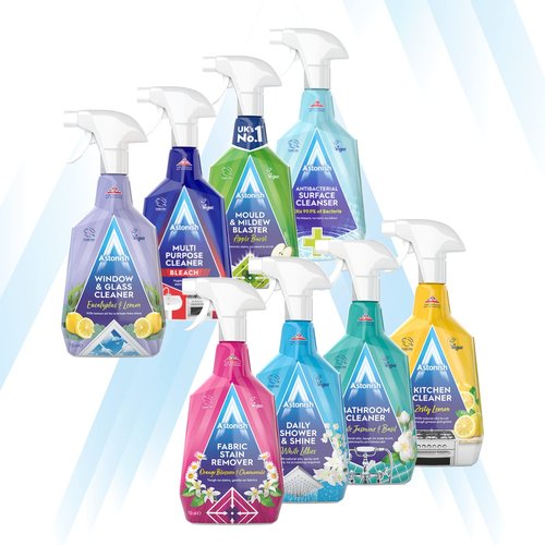 Astonish Daily Shower Shine White Lilies Cleaning Spray - No Scrub After Shower Spray Foam Prevents Watermarks & Limescale Buildup - Vegan Cruelty-Free Household Cleaning Products, 750ml Spray Bottle