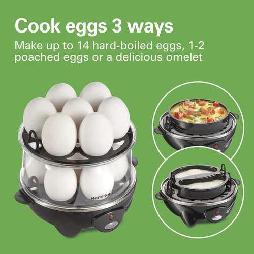 Hamilton Beach Egg Cookers Bundle - Egg Bite Maker, Hard Boiler & Poacher (25510 + 25508)