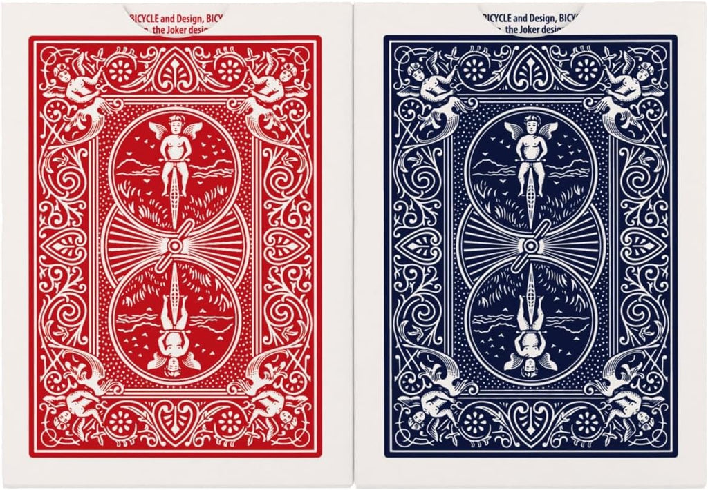 Rider Bicycle Playing Cards - Standard Poker Size Deck, Red & Blue (2 Pack) | Classic Fun for All Ages