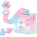 WNINK Baby Gender Reveal Pull Out Game with Voting Box, Gender Reveal Games, Fun Baby Shower Activity Keepsake, 50 Ballot Cards Boy or Girl Voting Box, Boy or Girl Party Supplies